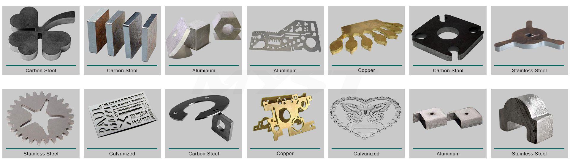 fiber laser metal cutting machine cutting sample