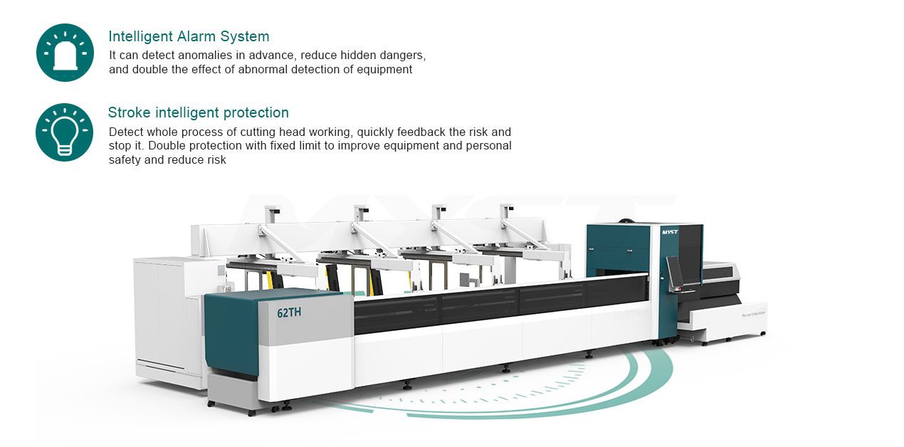 Automatic Loading and Unloading Square tube and circle tube Metal pipe Fiber laser cutting machine 1000 1500 2000 3000 4000 6000 8000 watt MT62THA