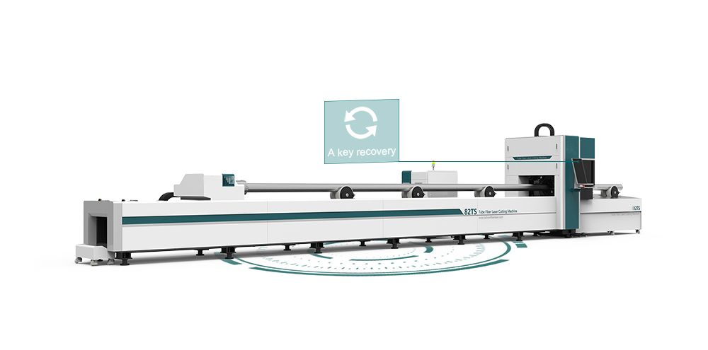 MT82TS Round Square tube ss cs aluminum metal pipe tube fiber laser cutter 1KW 1.5KW 2KW 3KW 4KW 6KW 8KW 12KW