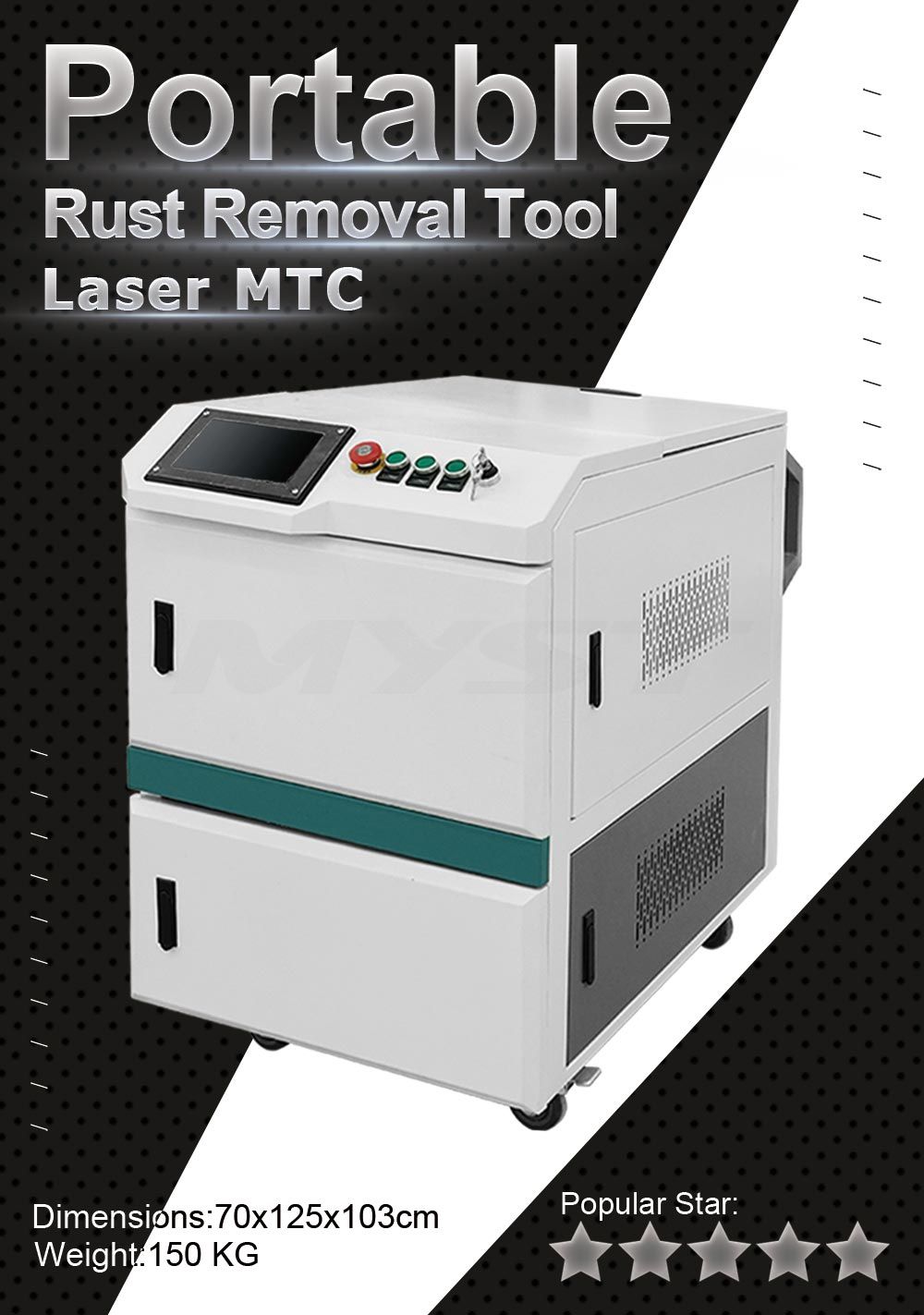 MTC 50-1000W 50W 100W 200W 300W 500W 1000W IPG RAYCUS MAX JPT portable metal steel rust remover laser cleaning machine tool price for sale
