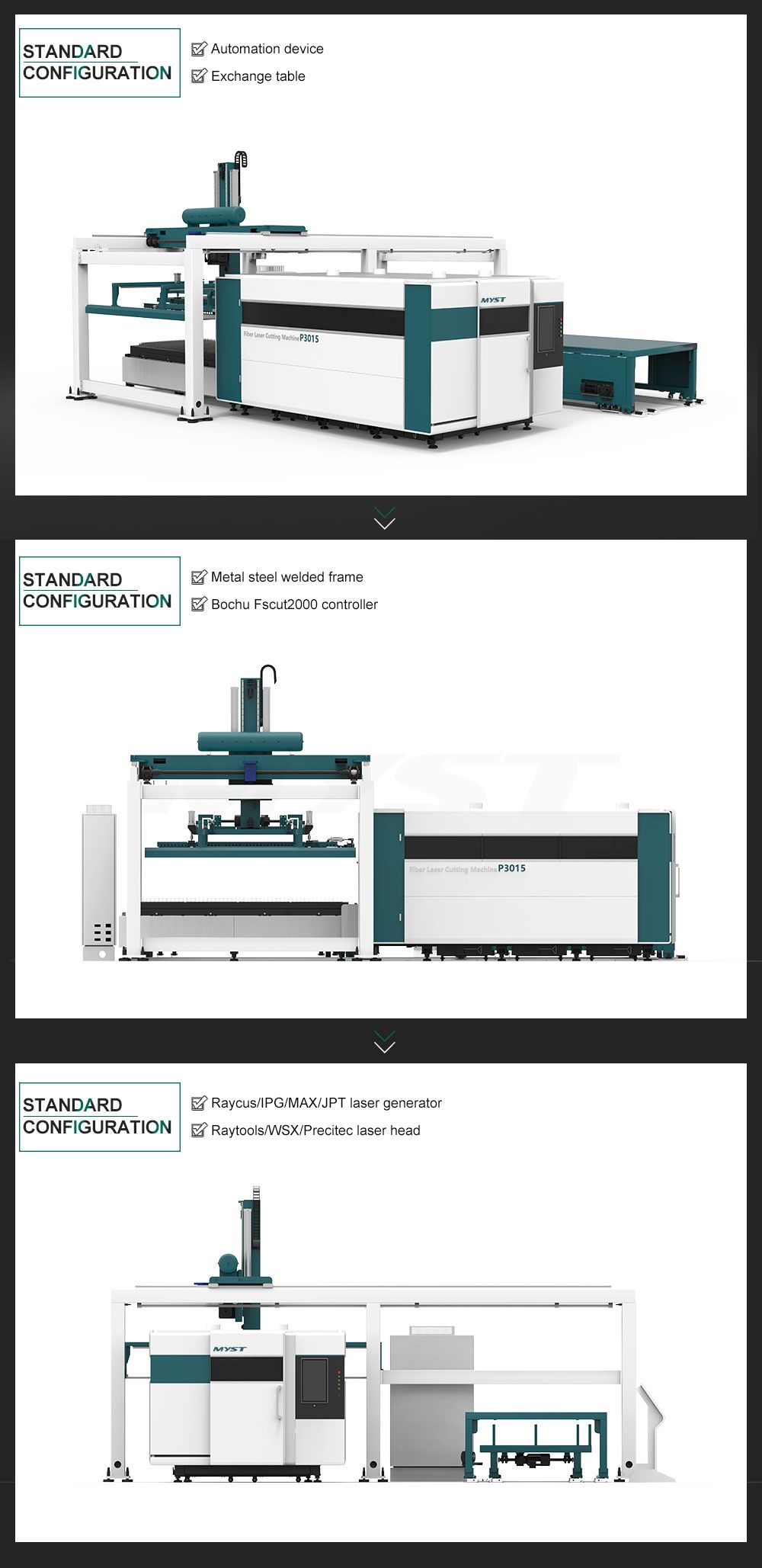 MT3015PA Automation device fiber laser cutter price for sale metal laser machine cut carbon thickness chart aluminum plate for industry