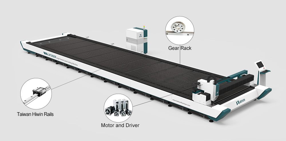 LX12025F Aluminum stainless steel carbon steel sheet metal High power Fiber laser cutting machine 4kw 8kw 12kw 16kw 20kw