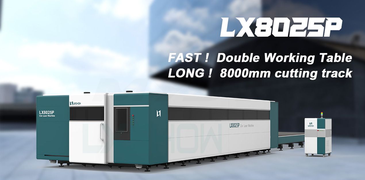 LX8025P China best high power metal sheet plate enclosed fiber laser cutting machine stainless steel crabon steel iron price