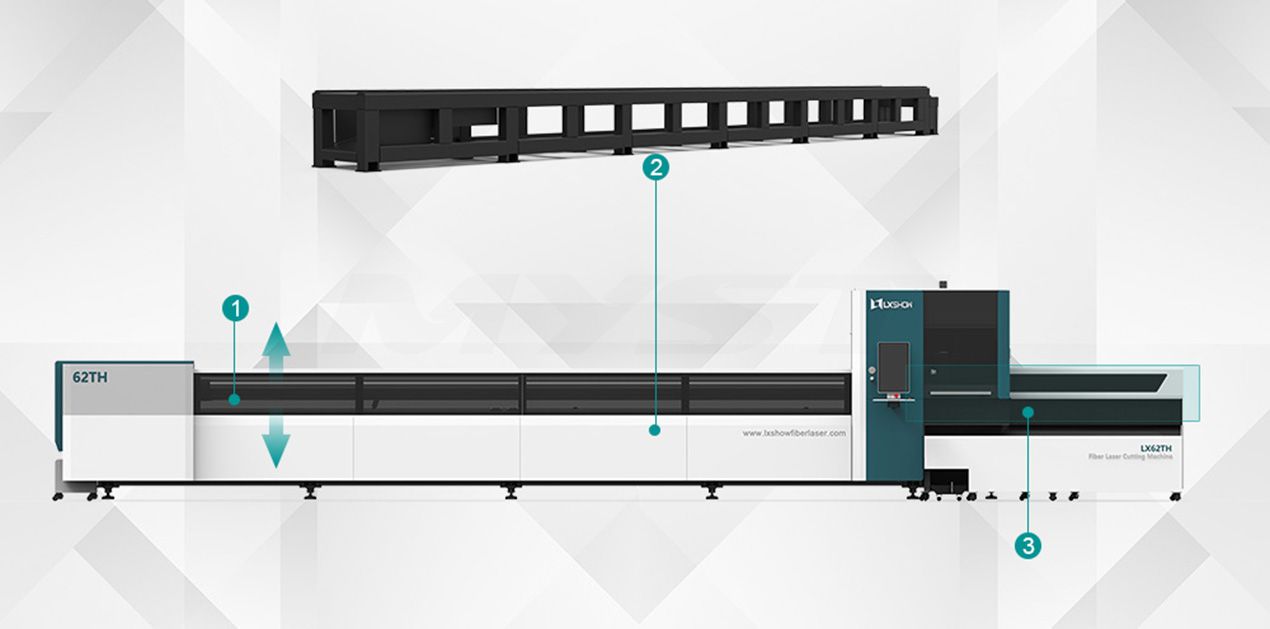 LX62THA Automatic Loading and Unloading Square tube and circle tube Metal pipe Fiber laser cutting machine 1000 1500 2000 3000 4000 6000 8000 watt