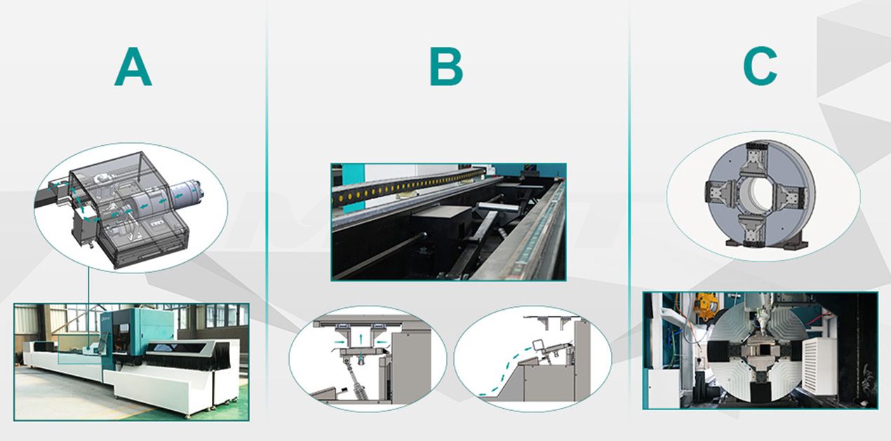 LX62THA Automatic Loading and Unloading Square tube and circle tube Metal pipe Fiber laser cutting machine 1000 1500 2000 3000 4000 6000 8000 watt